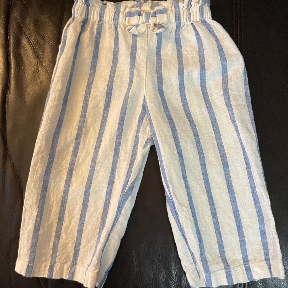 Janie and Jack Girls Linen Pants